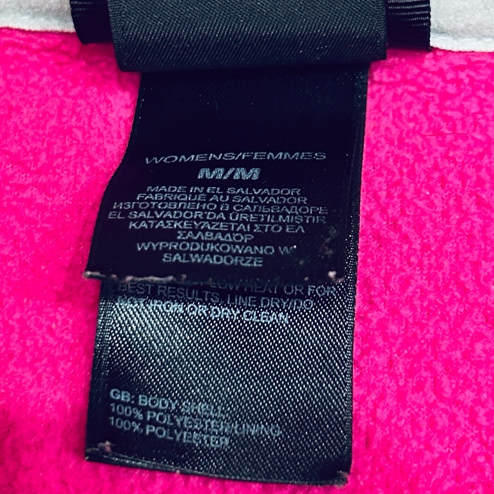 🏔️The North Face Fuchsia and Gray Fleece Jacket Medium GUC - Picture 6 of 10